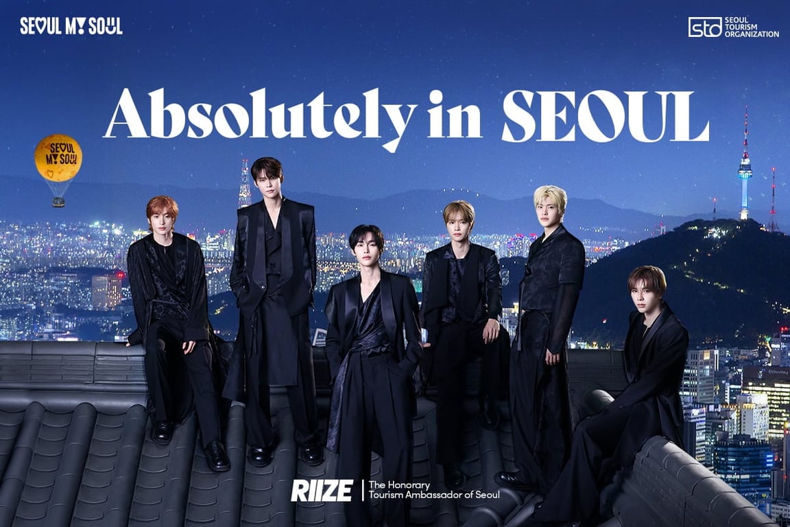 RIIZE for the 2026 Seoul Tourism global campaign “Seoul Syndrome.”