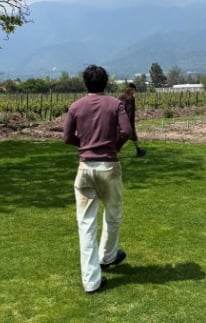 V is taking a break during his world tour. / Photo = V's social media