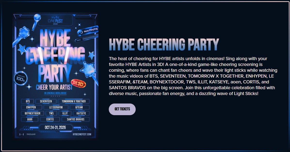 HYBE CHEERING PARTY POSTER