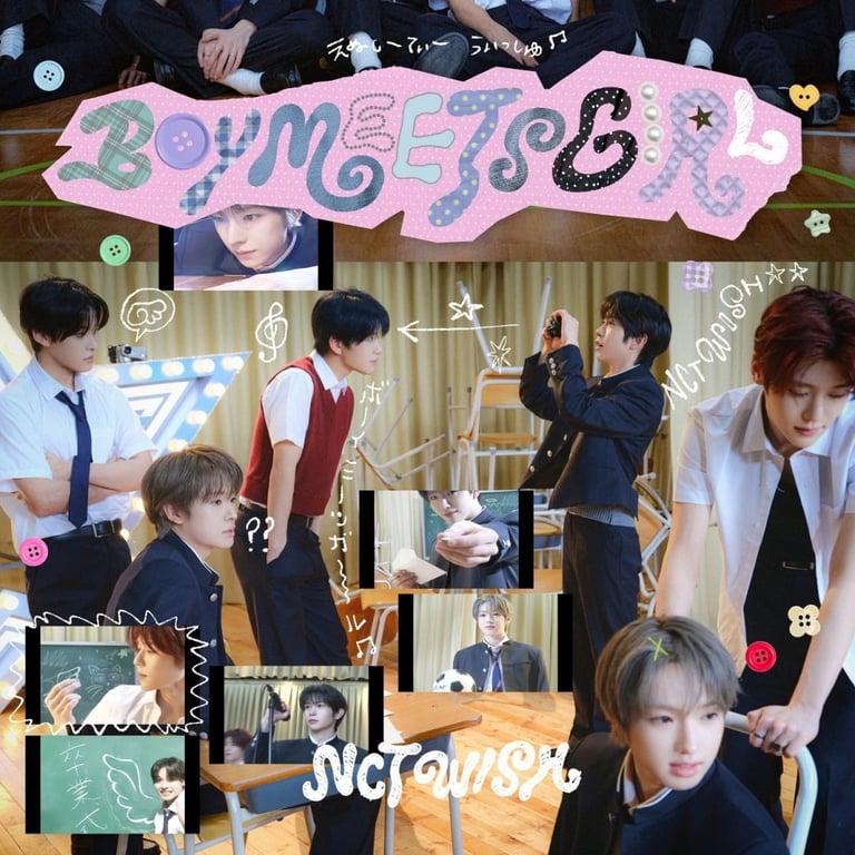Concept photo for NCT WISH's Japanese single "BOY MEETS GIRL" / SM Entertainment