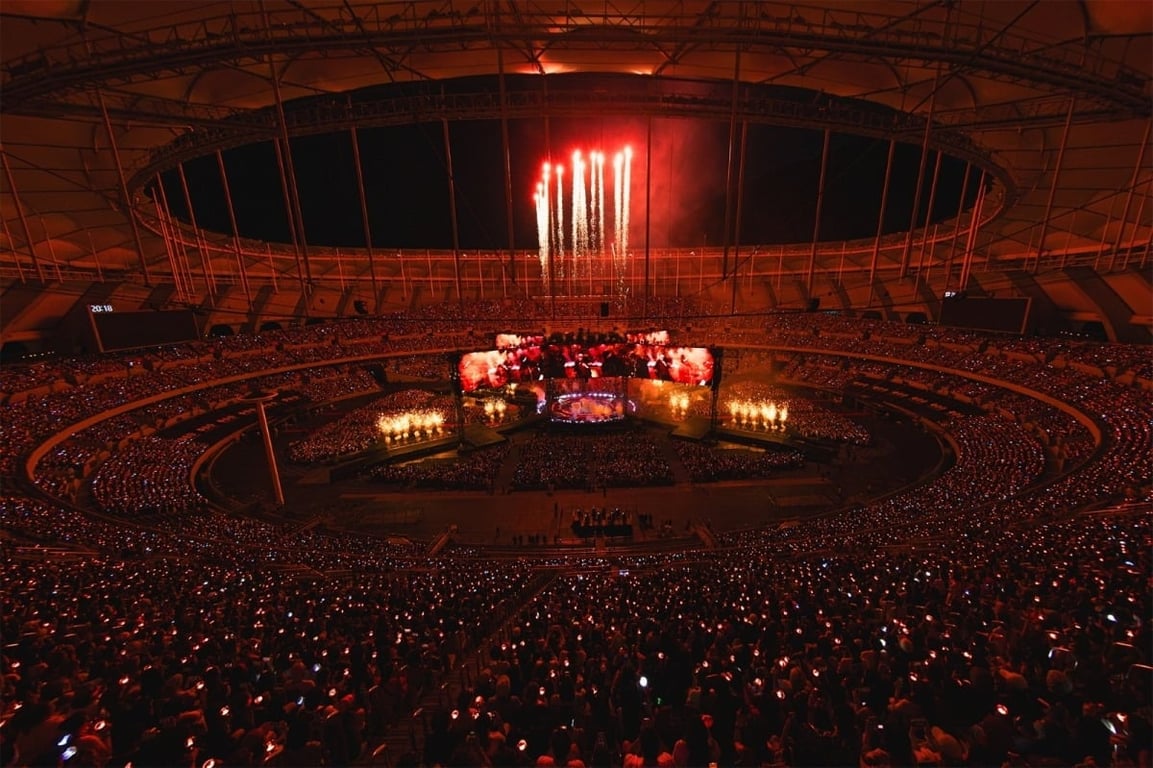 BTS performs during the "BTS WORLD TOUR 'ARIRANG' IN BUSAN" concert / BigHit Music