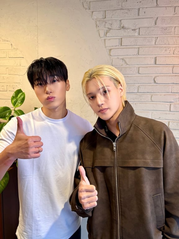 ATEEZ San and Wooyoung for Their YouTube Show / @ATEEZofficial on X