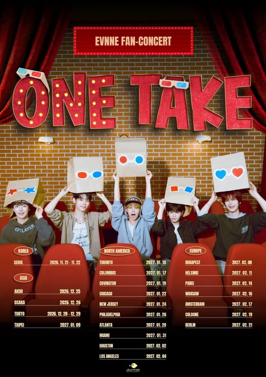 EVNNE 'ONE TAKE' Concert Poster / Jellyfish Entertainment