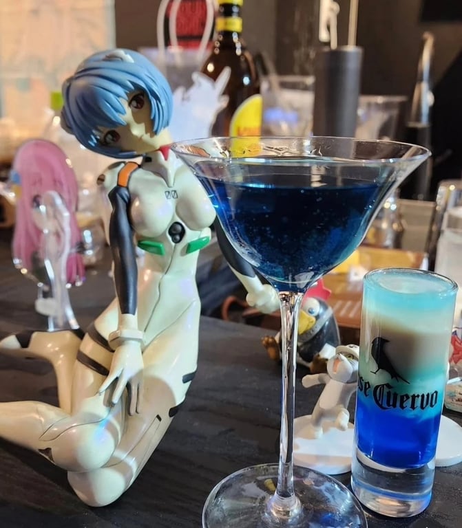 Hongdae bar 'Secret Base'. A cocktail inspired by 'Rei' from Evangelion. /Photo captured from Secret Base's social media