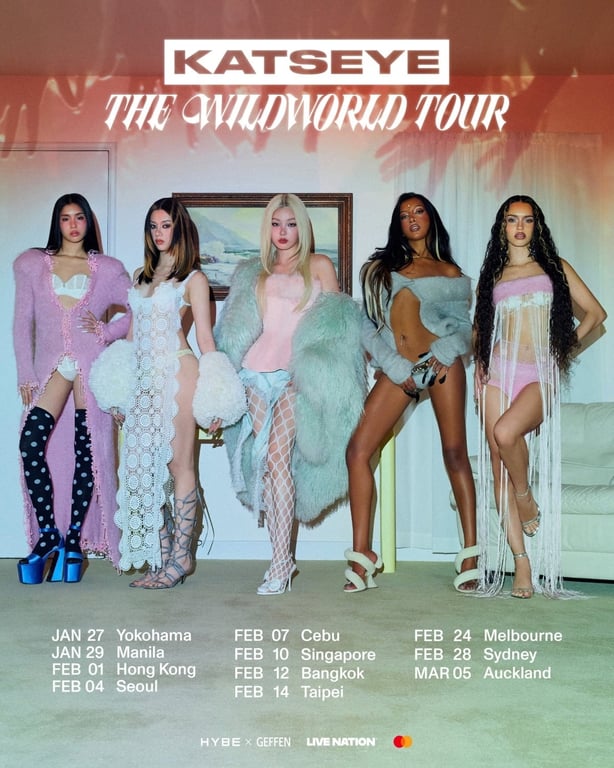 KATSEYE Heads to Asia for First Seoul Concert as World Tour Expands to 11 Cities
