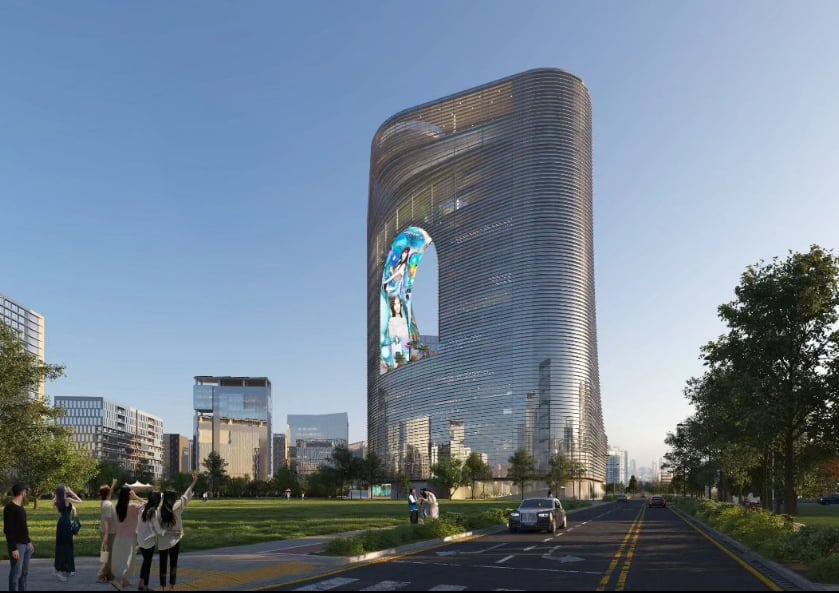 Rendering of JYP Entertainment's new headquarters / Yoo Hyun-joon's social media
