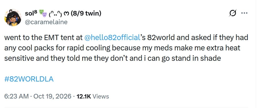 82WORLD: LA Fan Recounts of Experiences / Web Capture