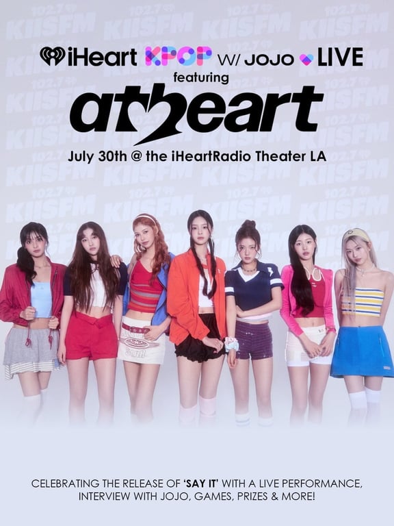 Poster for AtHeart's performance at "iHeartKPOP with JoJo LIVE" / iHeartRadio