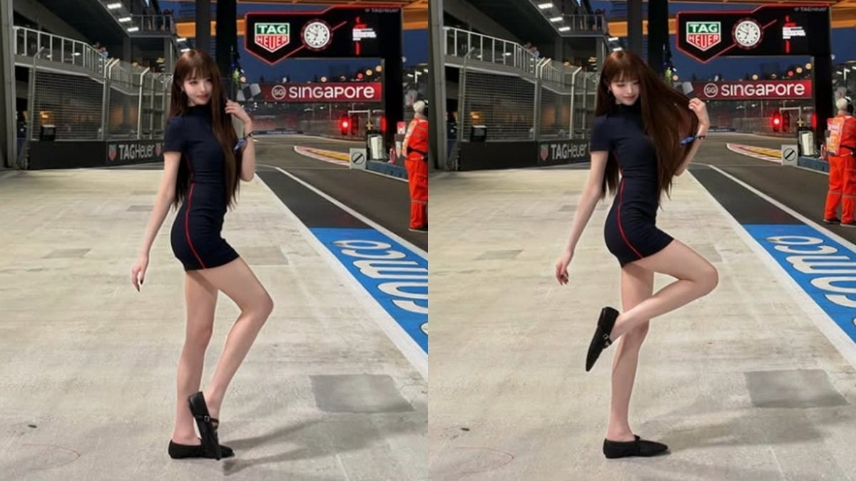 IVE member Jang Wonyoung is attending an event and striking various poses. / Photo = Jang Wonyoung's SNS