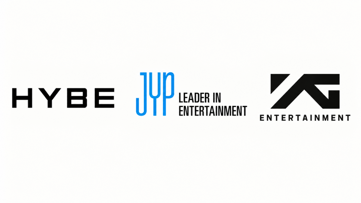 HYBE, JYP and YG Entertainment Logo Line-Up / Web Capture