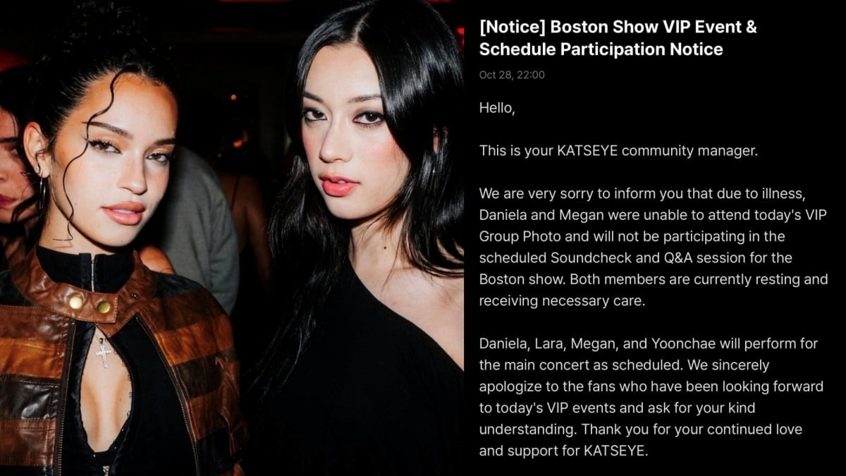 KATSEYE Daniela and Megan and Their Weverse Update / Web Capture