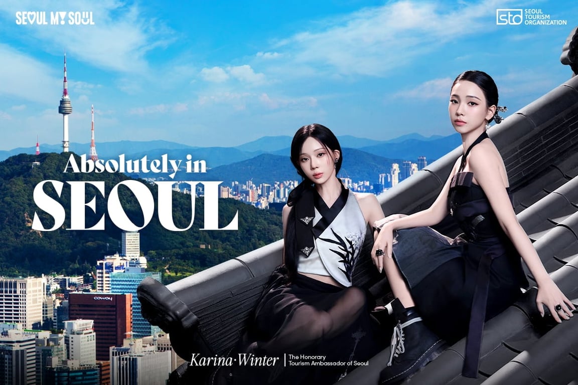 Karina and Winter for the 2026 Seoul Tourism global campaign “Seoul Syndrome.”