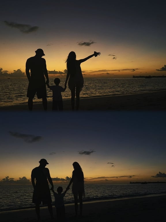 Former EXO member Tao with his wife, Xu Yiyang, and their son / Captured from Xu Yiyang's Weibo account