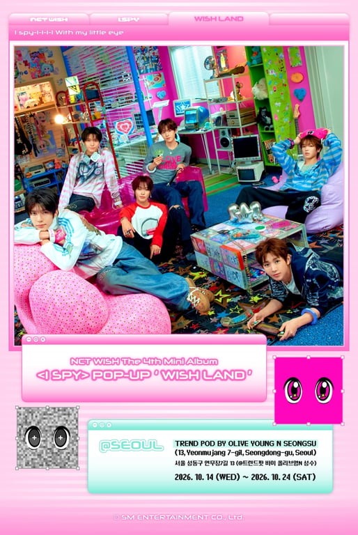 NCT WISH 4th Mini-Album 'I SPY' Pop-Up Store Seoul Poster / SM Entertainment