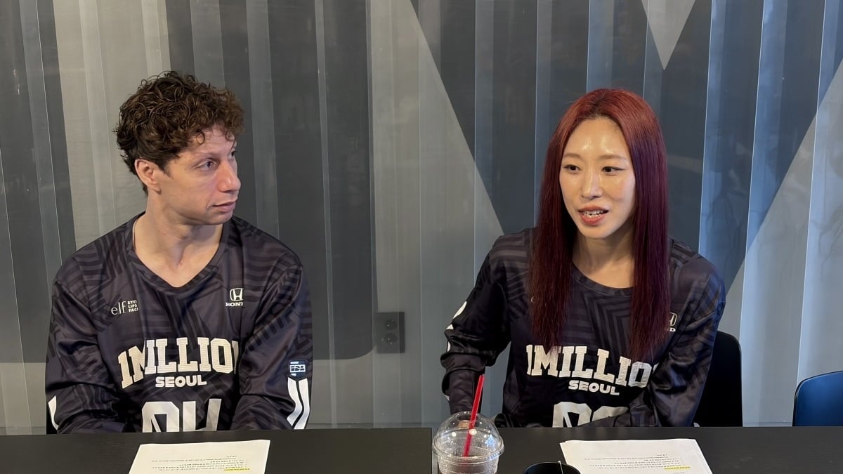 Jonah Aki and Lia Kim, choreographers at the Korean dance team 1MILLION/1MILLION
