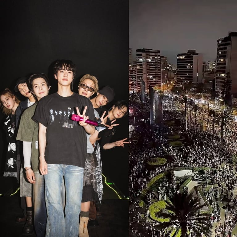 BTS in Peru and Fans Swarming Near Hotel Area / Web Capture