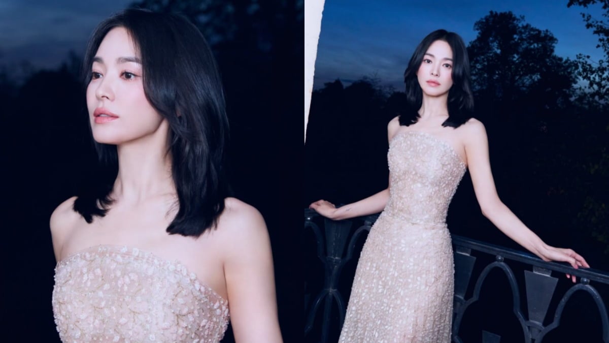 Song Hye-kyo Turns Heads in Nude-Tone Gown at Paris Beauty Event