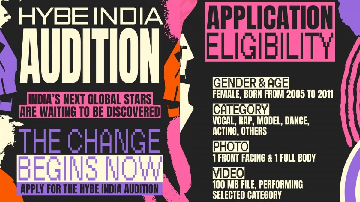 HYBE India Audition Poster / @HYBE_INDIA on X