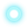 Pequeno círculo brilhante com luz azul ao seu redor