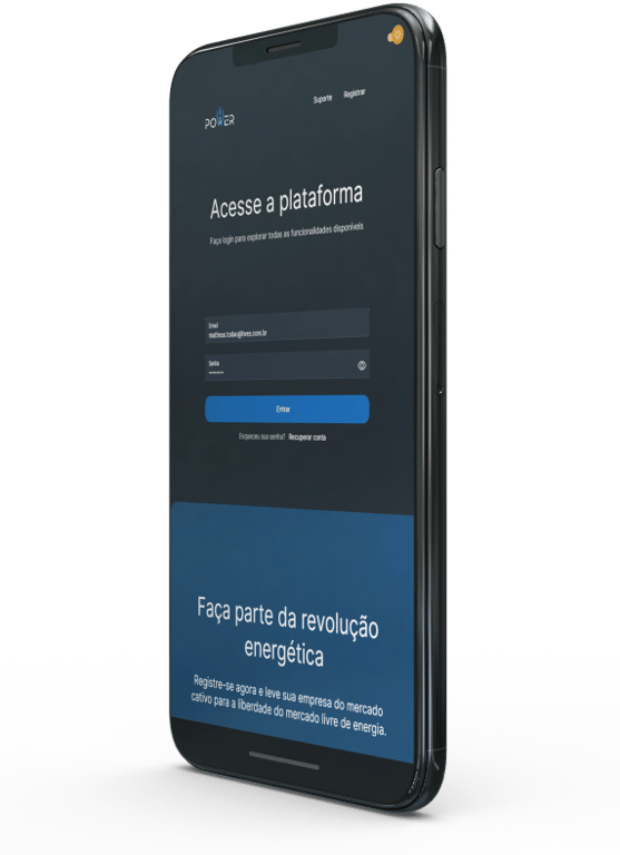 Plataforma executando no celular
