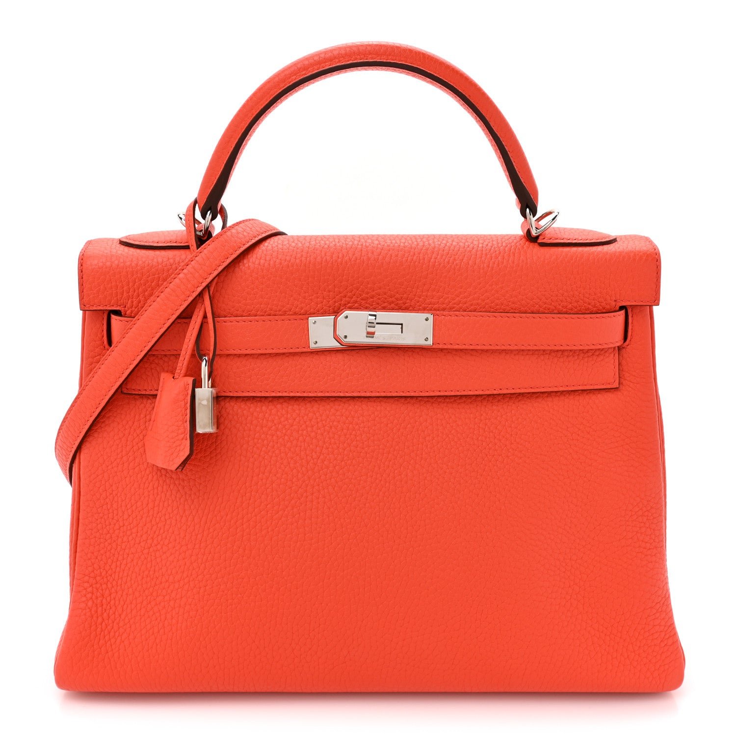 Hermes Taurillon Clemence Kelly Retourne 32 Capucine