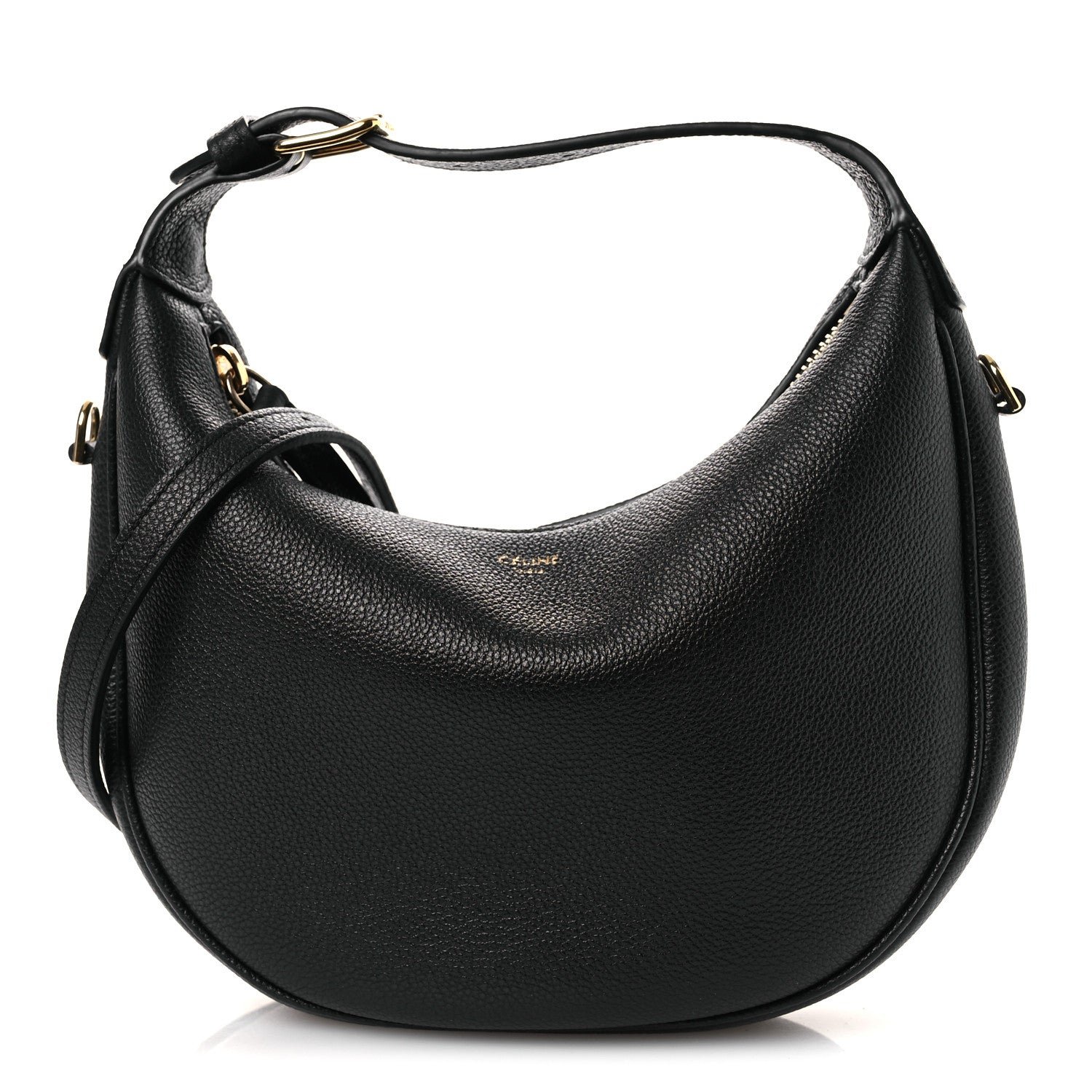 Celine Supple Grained Calfskin Teen Lulu Shoulder Bag Black