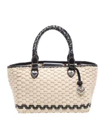 Raffia Top Handle Bag