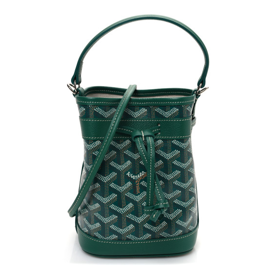 Goyard Goyardine Petit Flot Mini Bucket Bag Green
