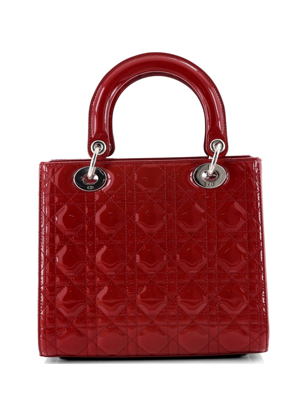 Lady Dior NM Bag Cannage Quilt Patent Medium satchel