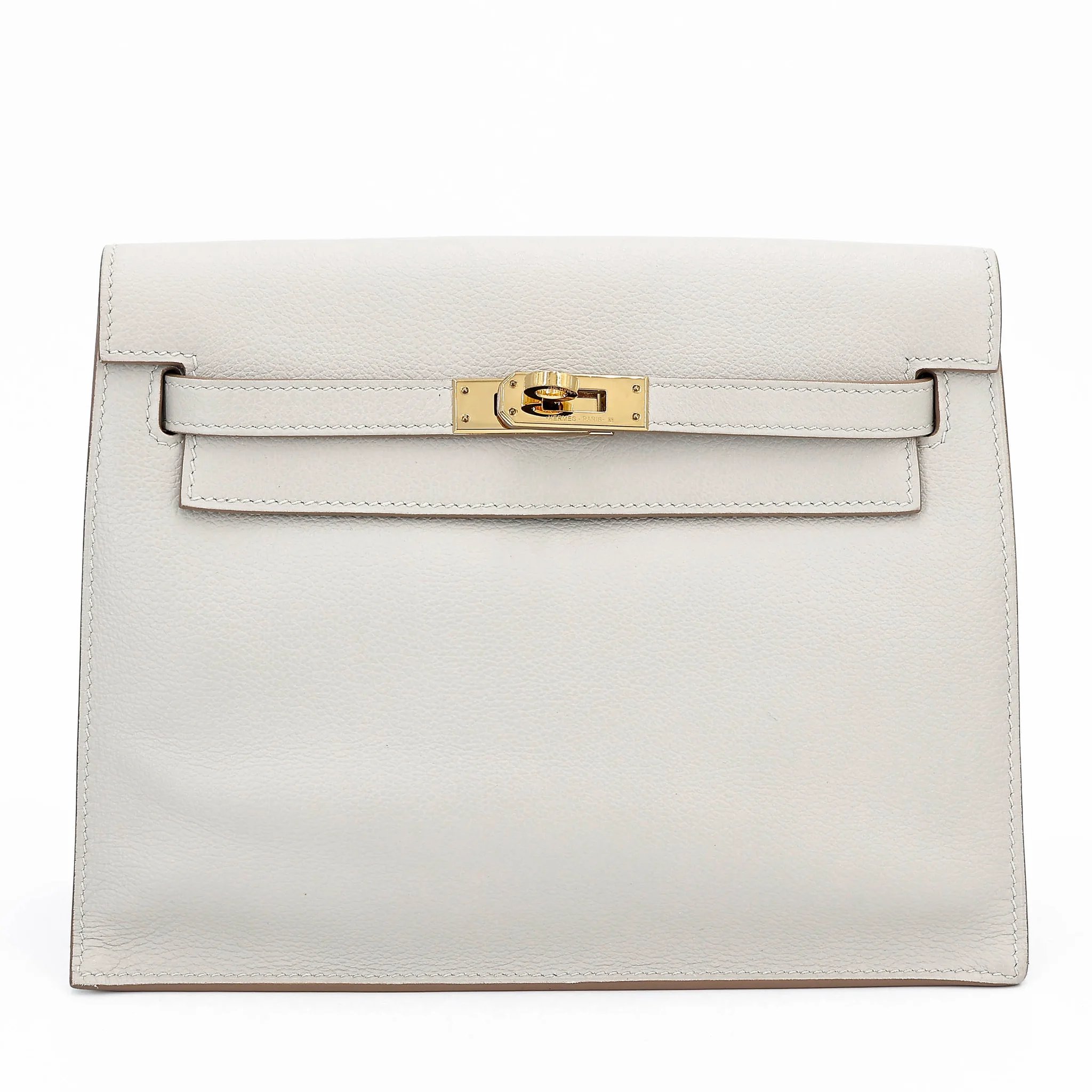 Very Good ( Rank A) HERMÈS Kelly Danse Gris Perle (80) Evercolor Gold hardware D (2019)