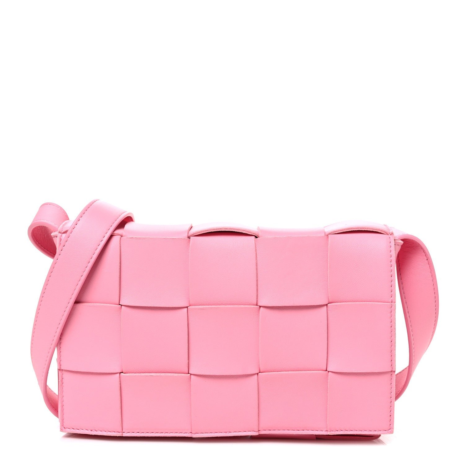 Bottega Veneta Lambskin Maxi Intrecciato Cassette Crossbody Bag Ribbon
