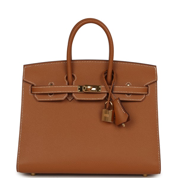 Hermes Pre-owned Hermes Birkin Sellier 25 Gold Epsom Gold Hardware