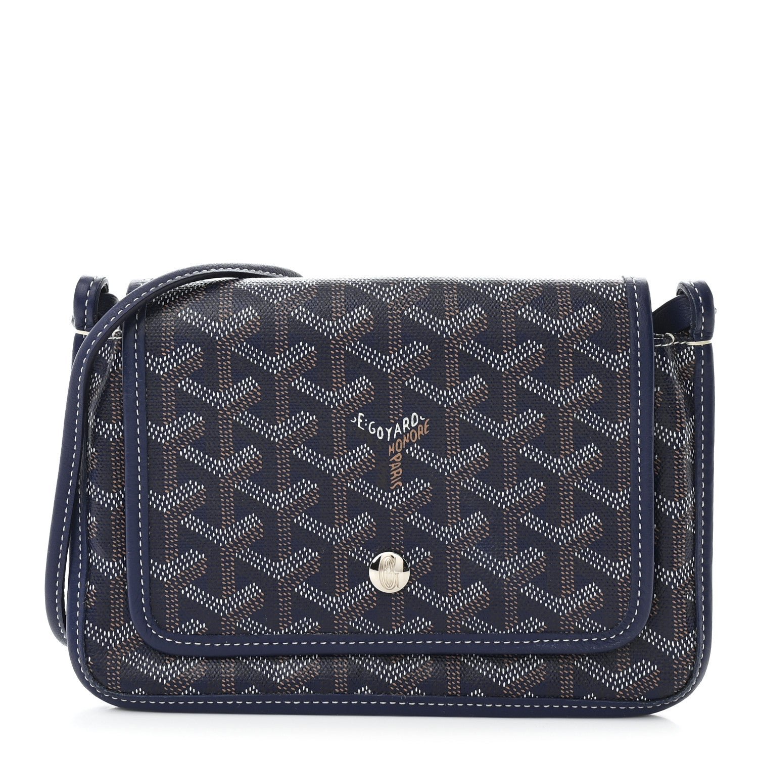 Goyard Goyardine Plumet Wallet Clutch Navy