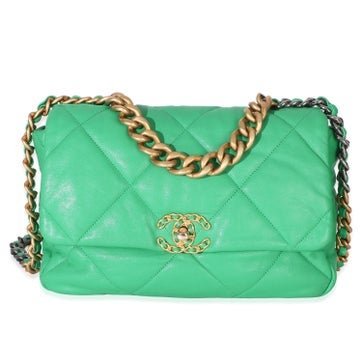 Leather 19 Flap Bag Large