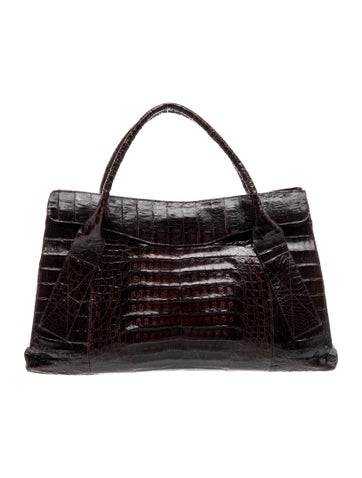 Crocodile Top Handle Bag