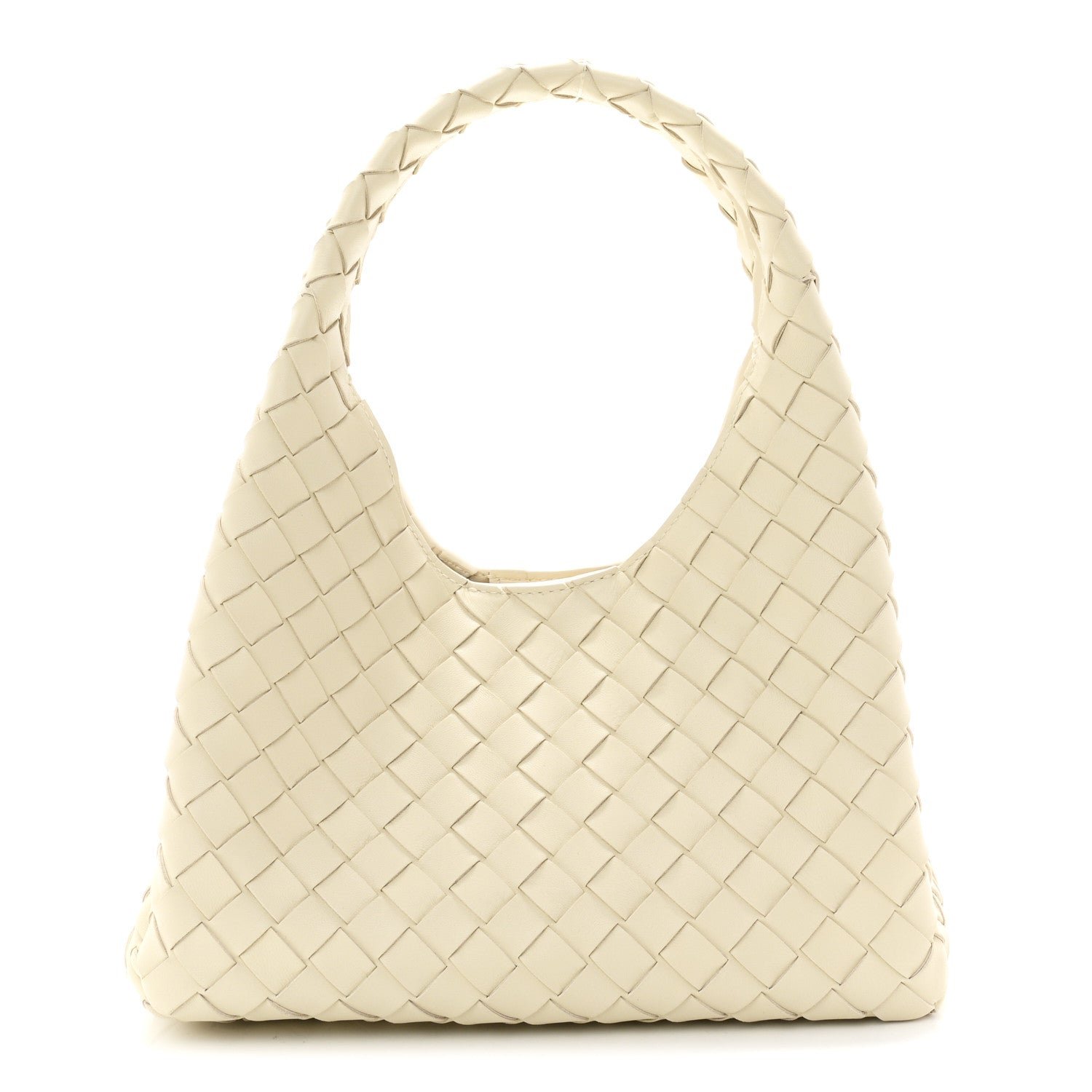Bottega Veneta Bottega Veneta Nappa Intrecciato Small Campana Shoulder Bag Sea Salt
