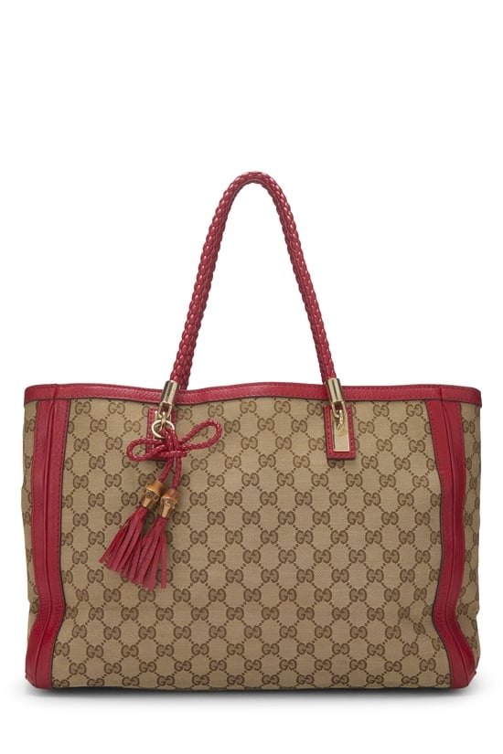 Red Original GG Canvas Bella Tote