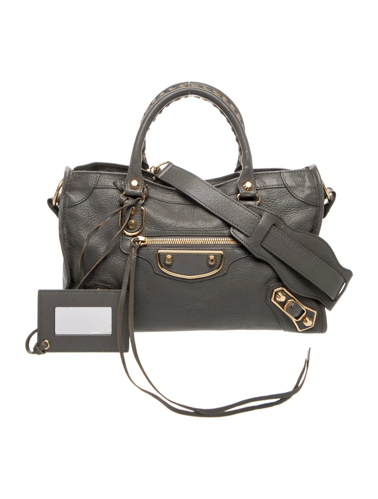 Leather Leather Classic Metallic Edge City Bag Medium