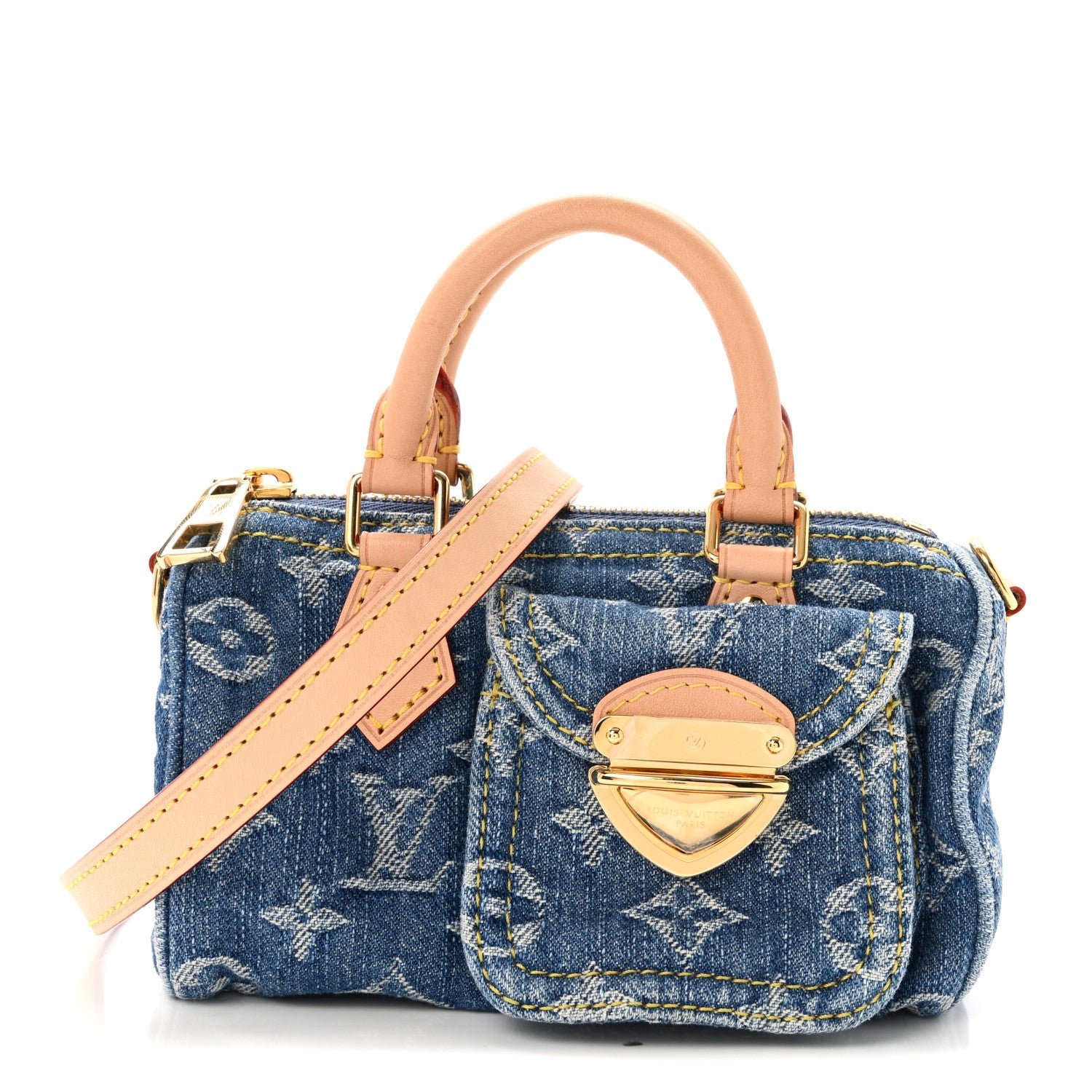 Louis Vuitton Louis Vuitton Monogram Denim Nano Speedy Blue