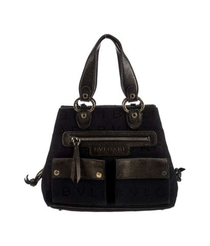 Bvlgari Canvas Top Handle Bag Vintage