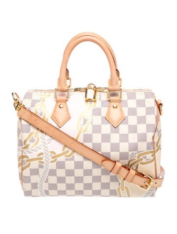 Nautical Damier Azur Speedy Bandouliere 25