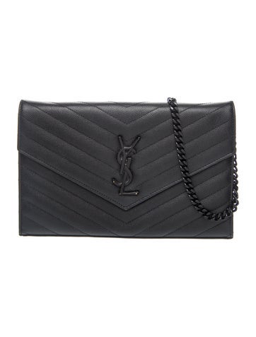 Saint Laurent Caviar Leather Envelope