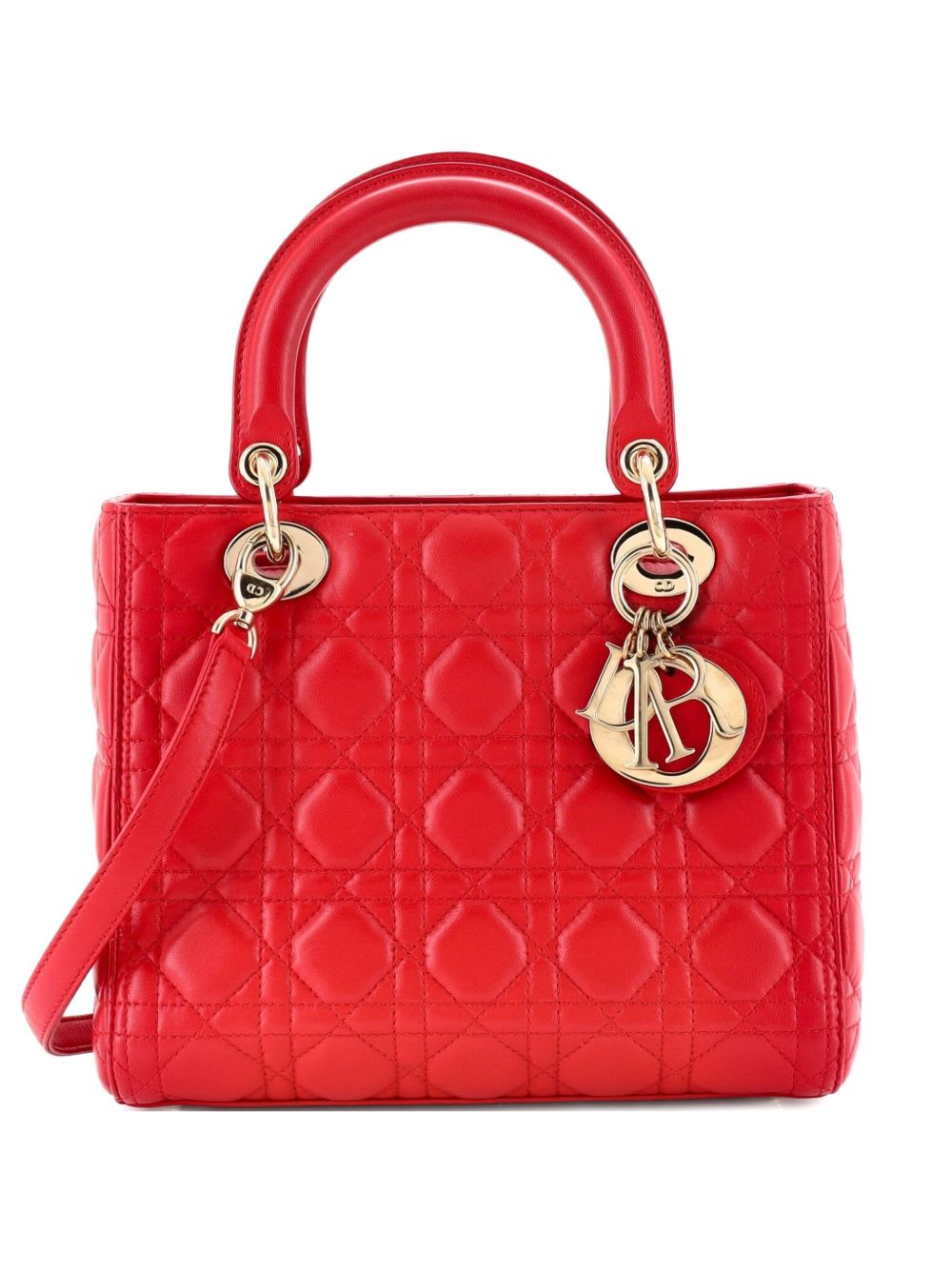 Lady Dior Bag Cannage Quilt Lambskin Medium satchel
