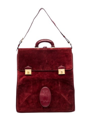 Cartier Suede Briefcase