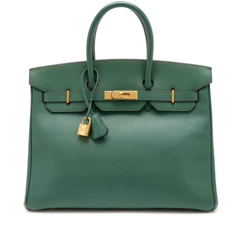 Vintage Vert Anglais Ardennes Birkin 35 Gold Hardware, 1996