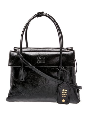 Miu Miu Leather Solitaire Leather Tote Bag