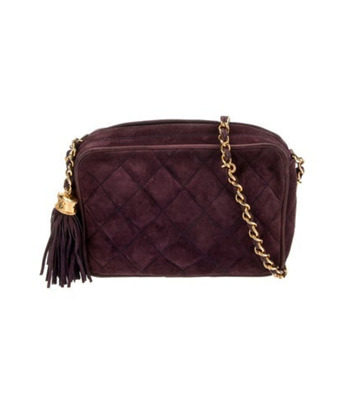 Chanel Suede Cc Tassel Camera Bag