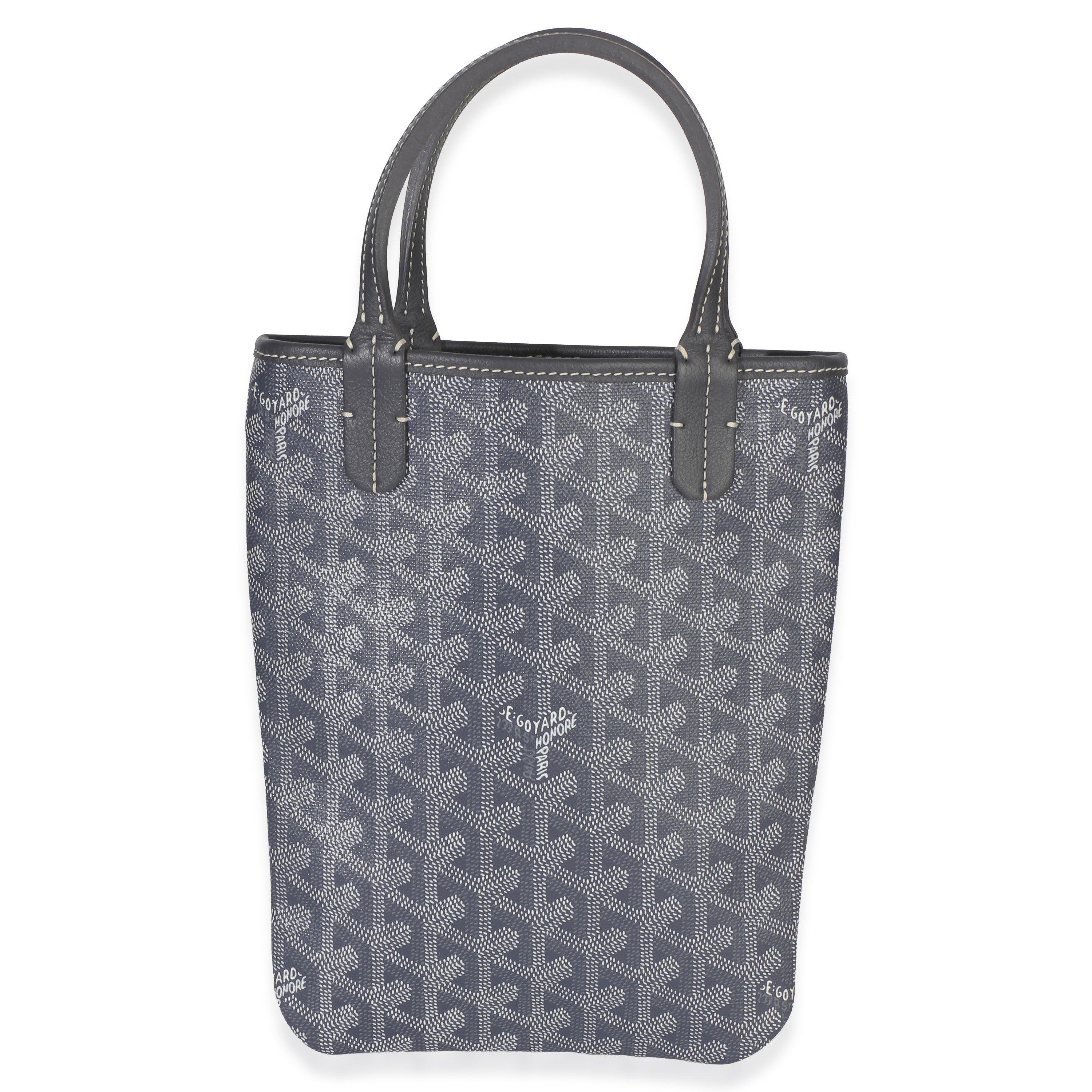Grey Goyardine Canvas Poitiers Mini Tote
