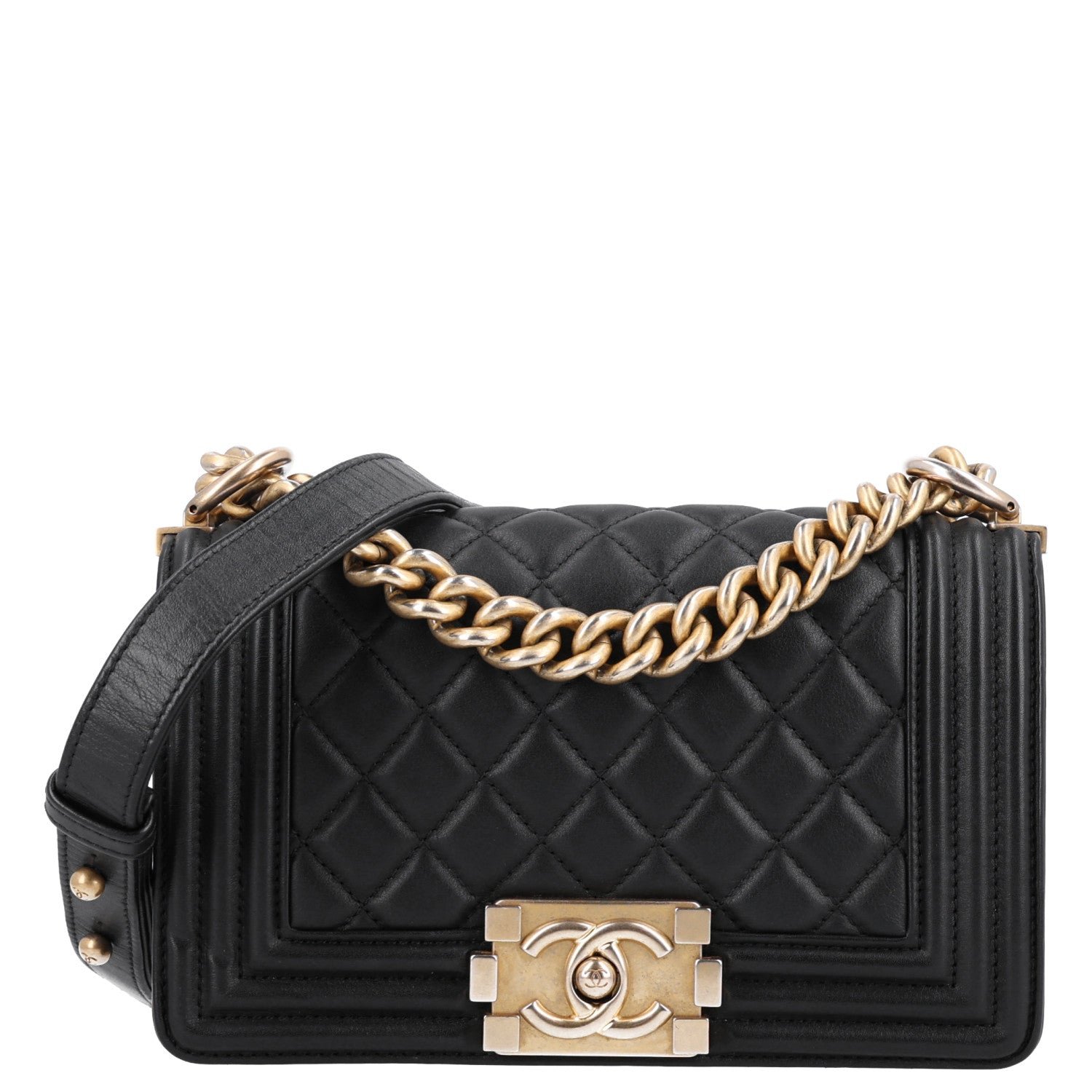 Chanel Lambskin Quilted Small Boy Flap Black
