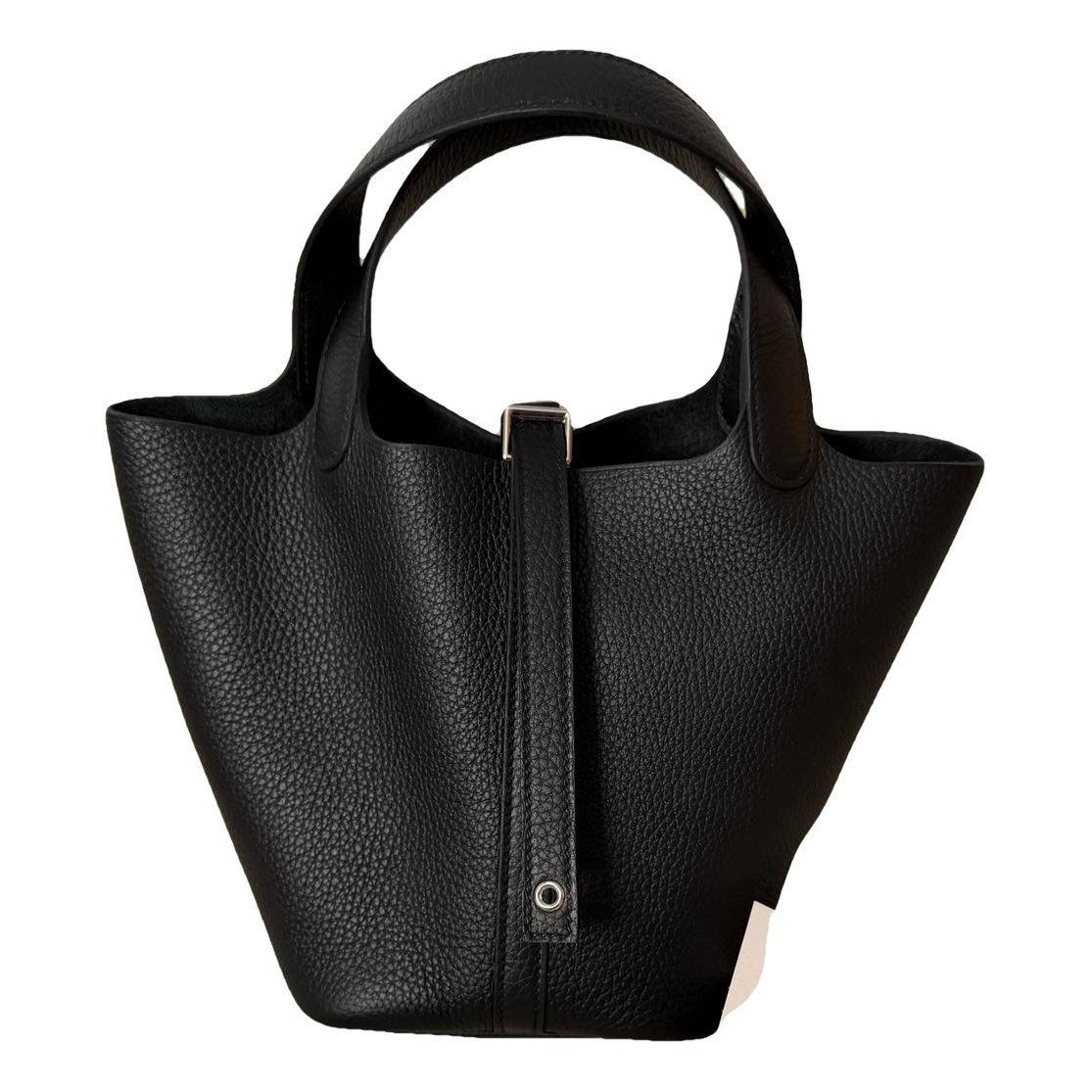 Hermes Picotin 18 Handbag Black Clemence Leather